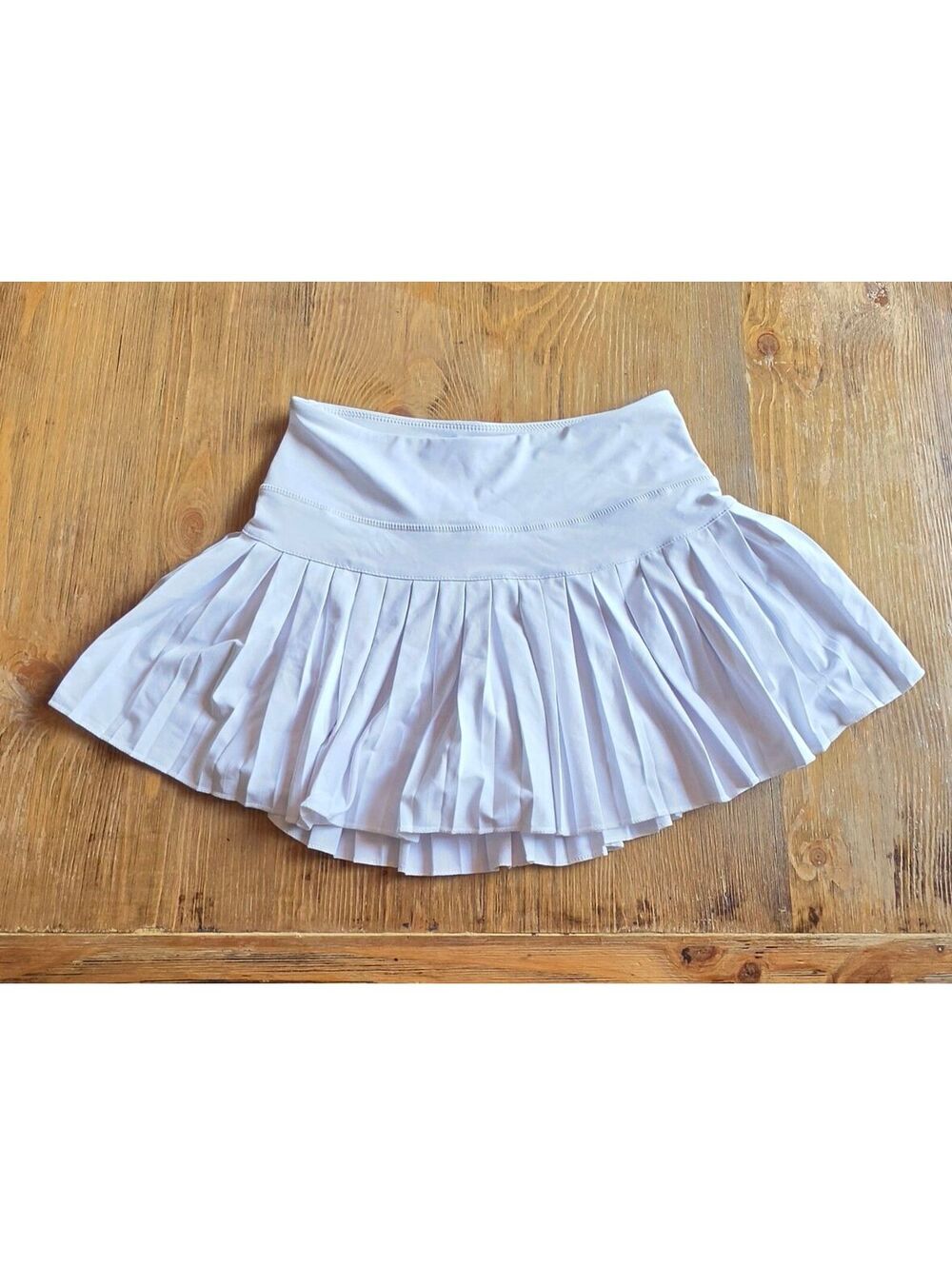 Gold Hinge White Pleated Tennis Skirt Skort High Rise Athletic Size Small